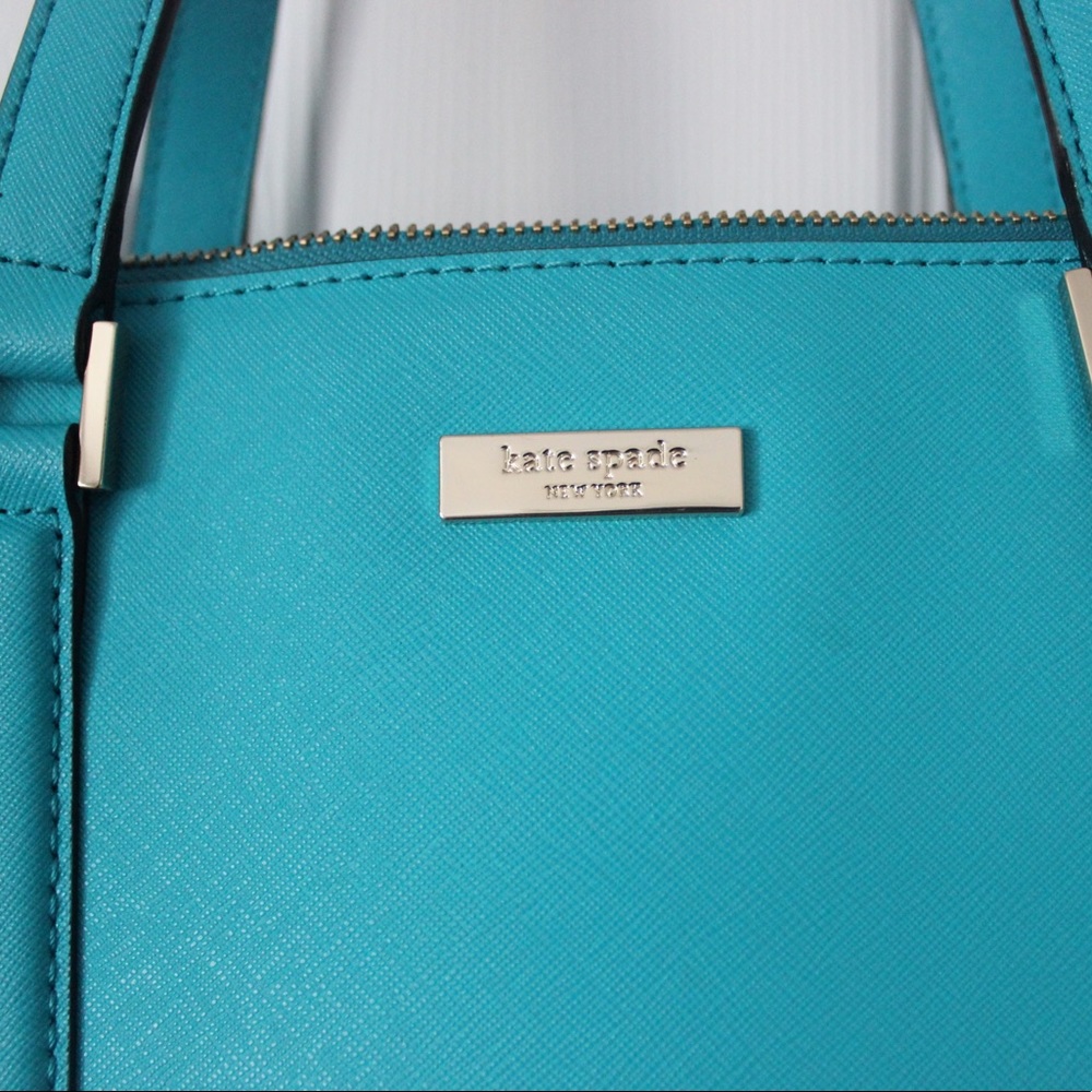 Kate Spade - Sky Newbury Lane Briar Leather Tote - Blue - Stripe Interior - Picture 4 of 6